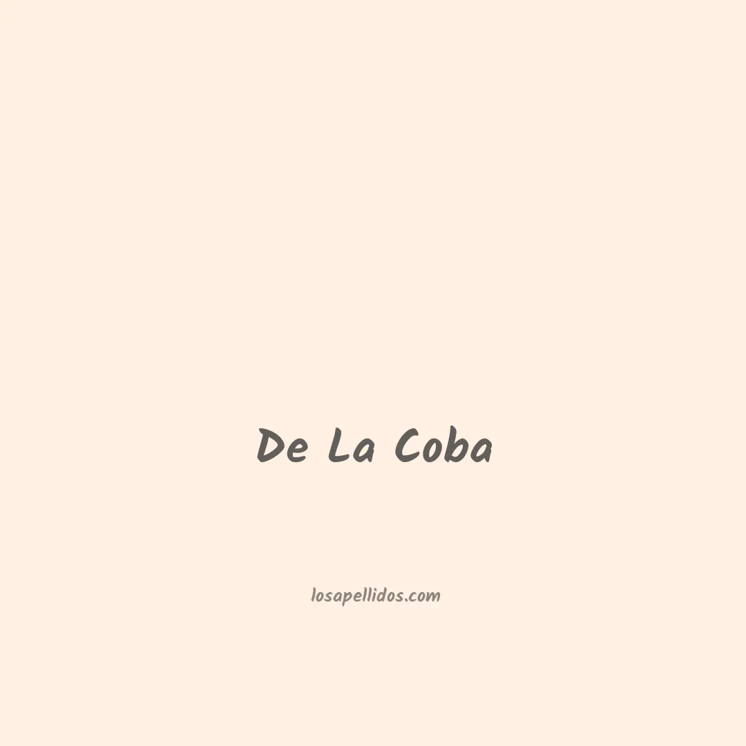 De la coba en chino