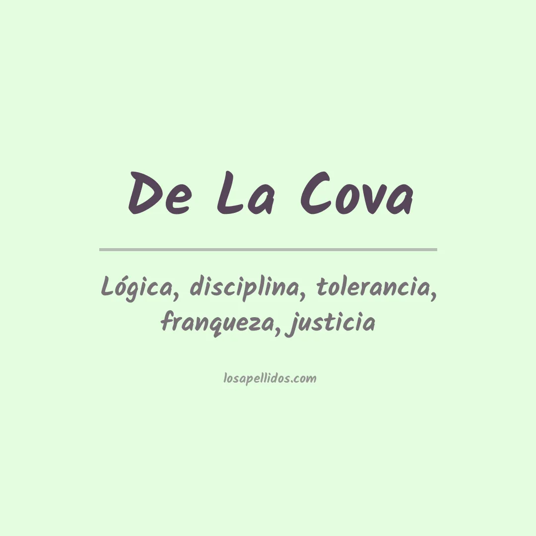 Significado del Apellido De la cova
