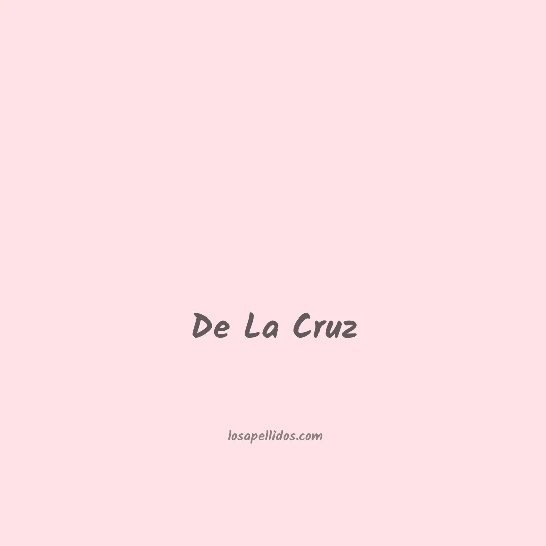 De la cruz en chino