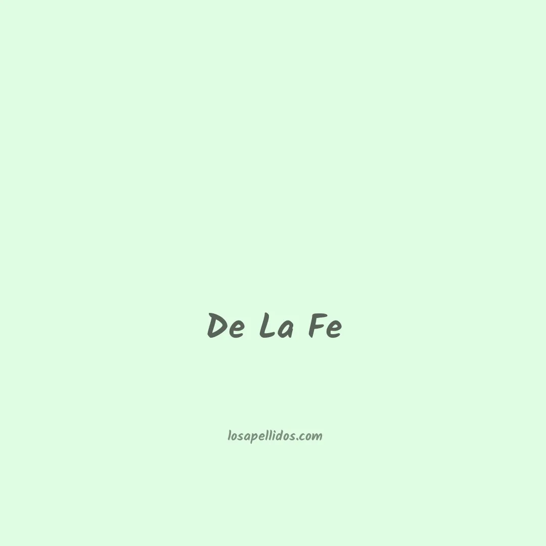 De la fe en chino