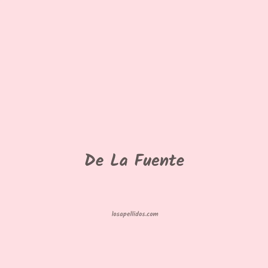 De la fuente en chino