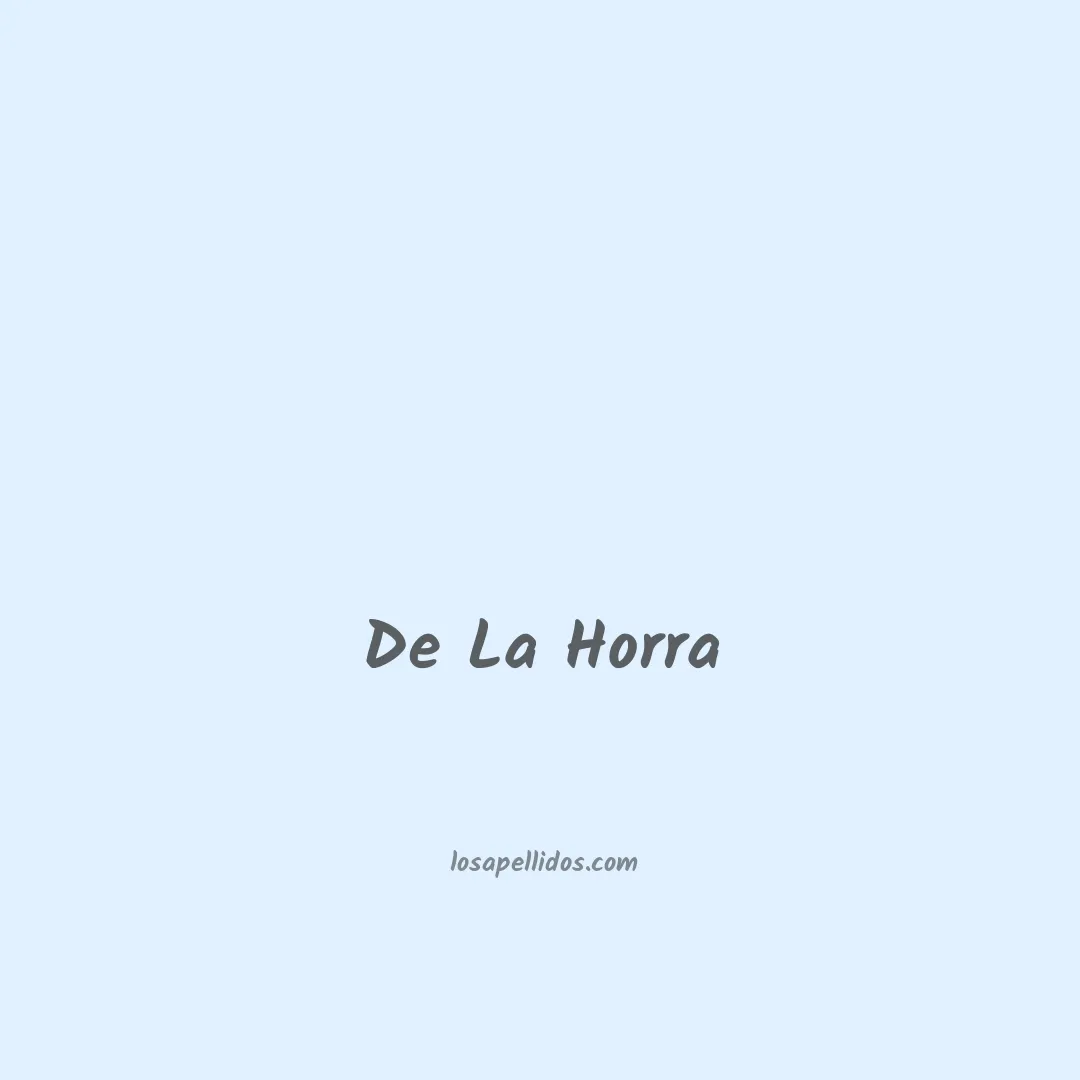 De la horra en chino