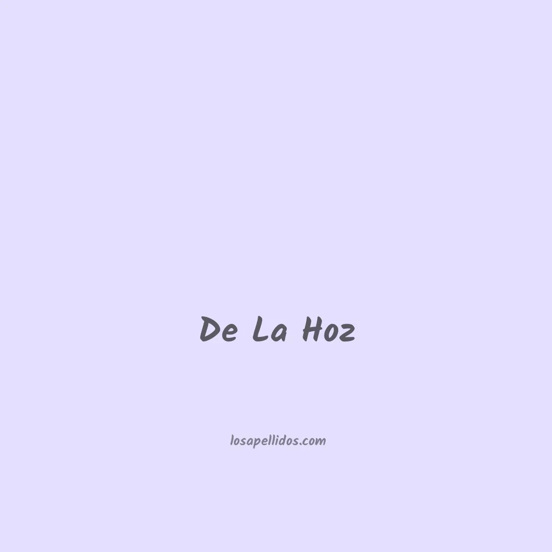 De la hoz en chino