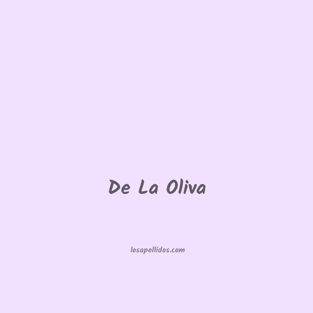 De la oliva en chino