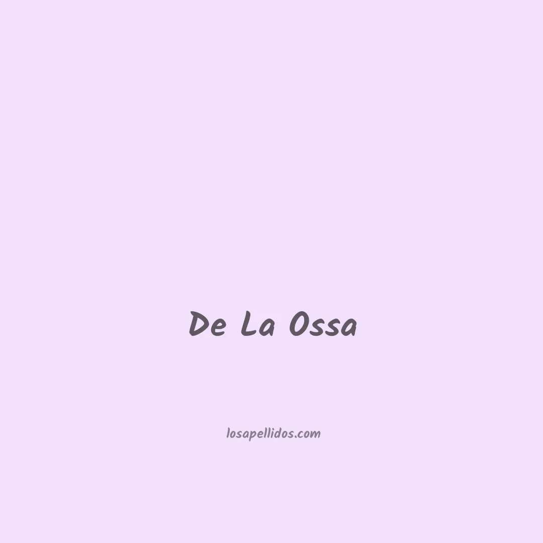 De la ossa en chino