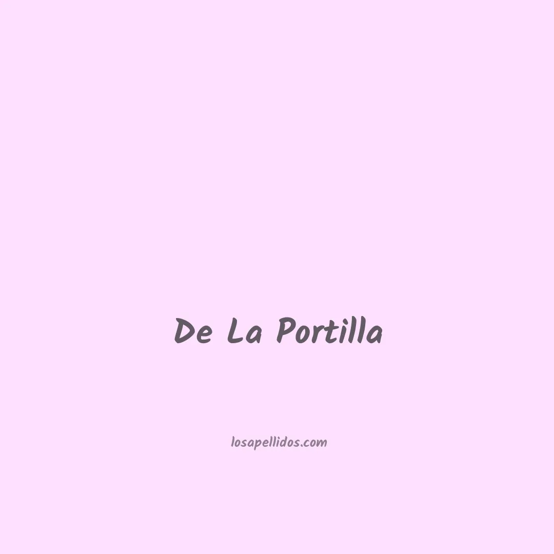 De la portilla en chino