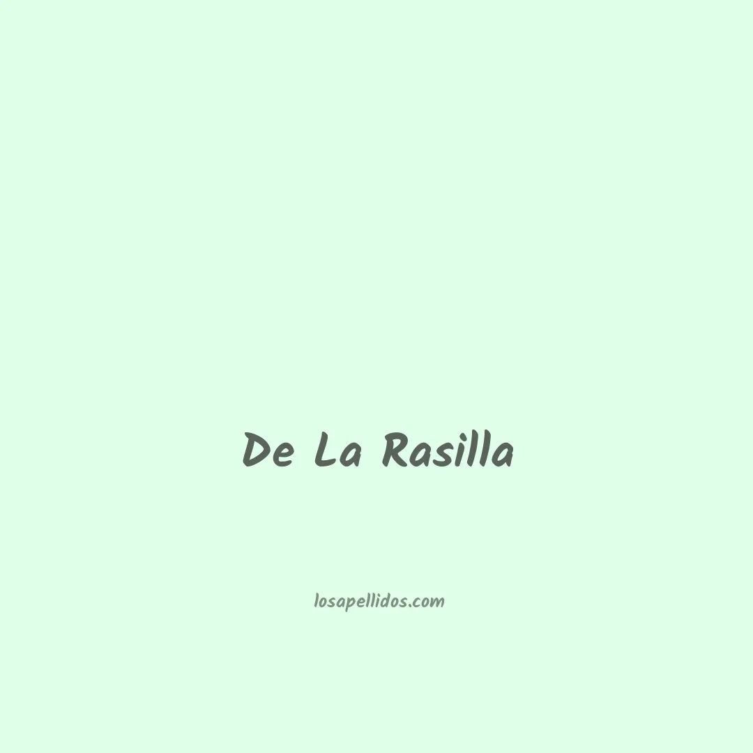 De la rasilla en chino