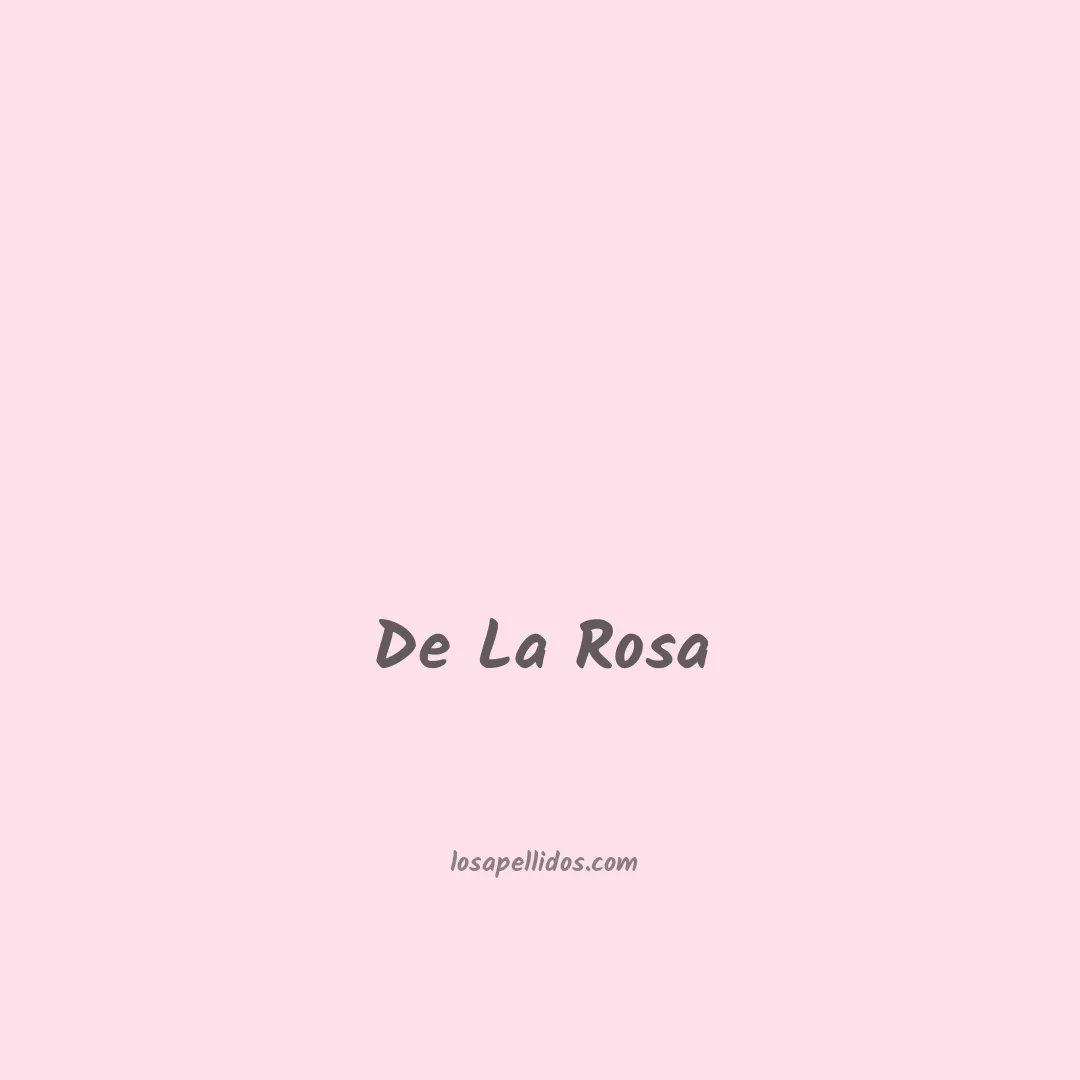 De la rosa en chino