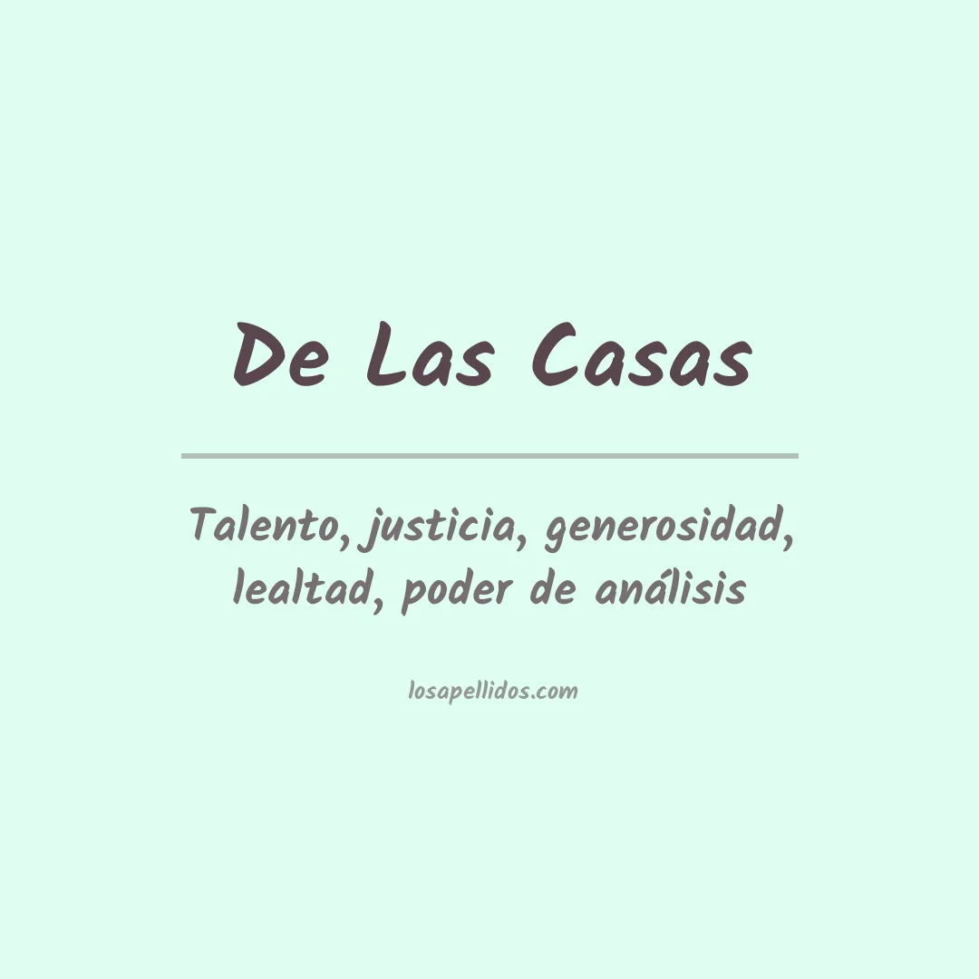 Significado del Apellido De las casas