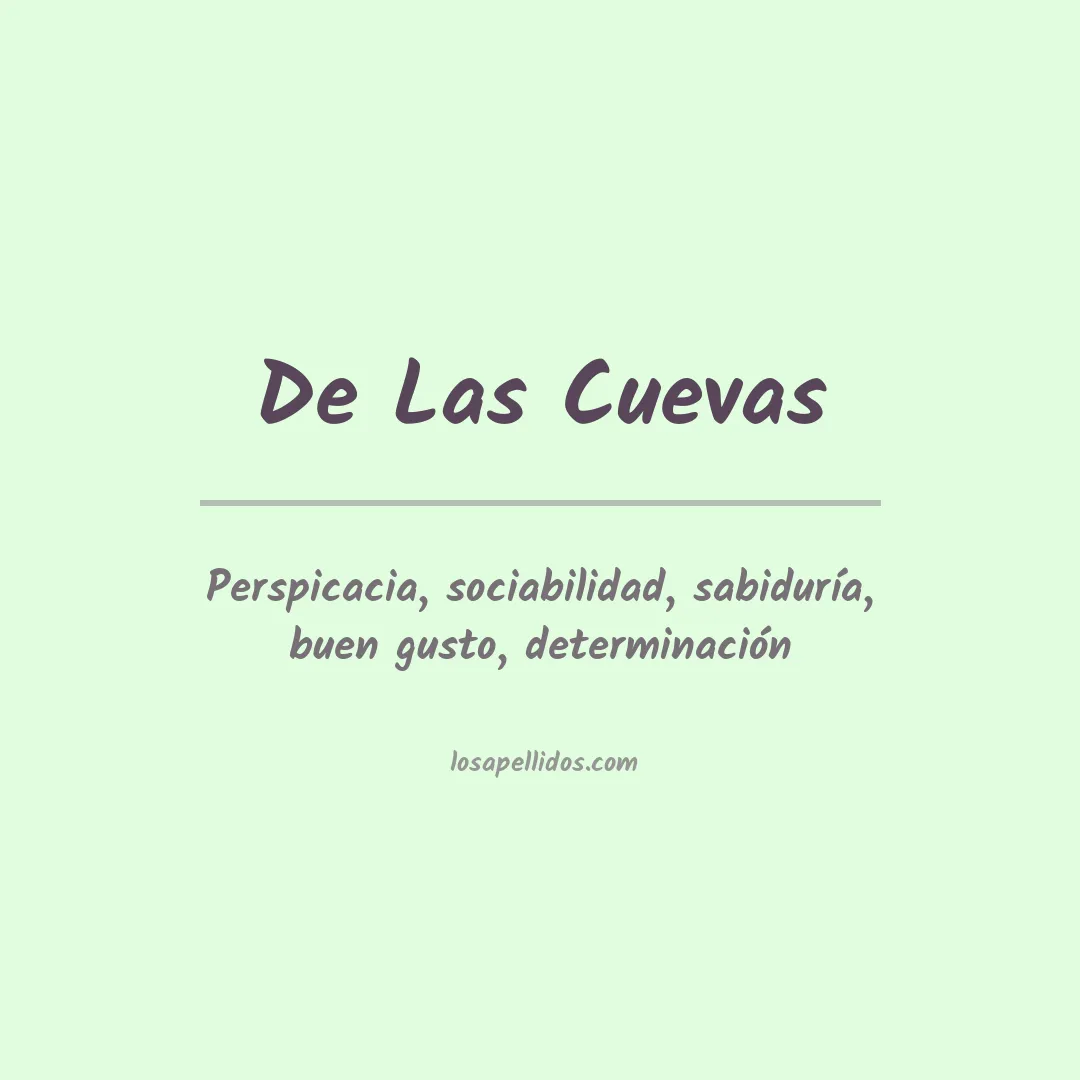Significado del Apellido De las cuevas
