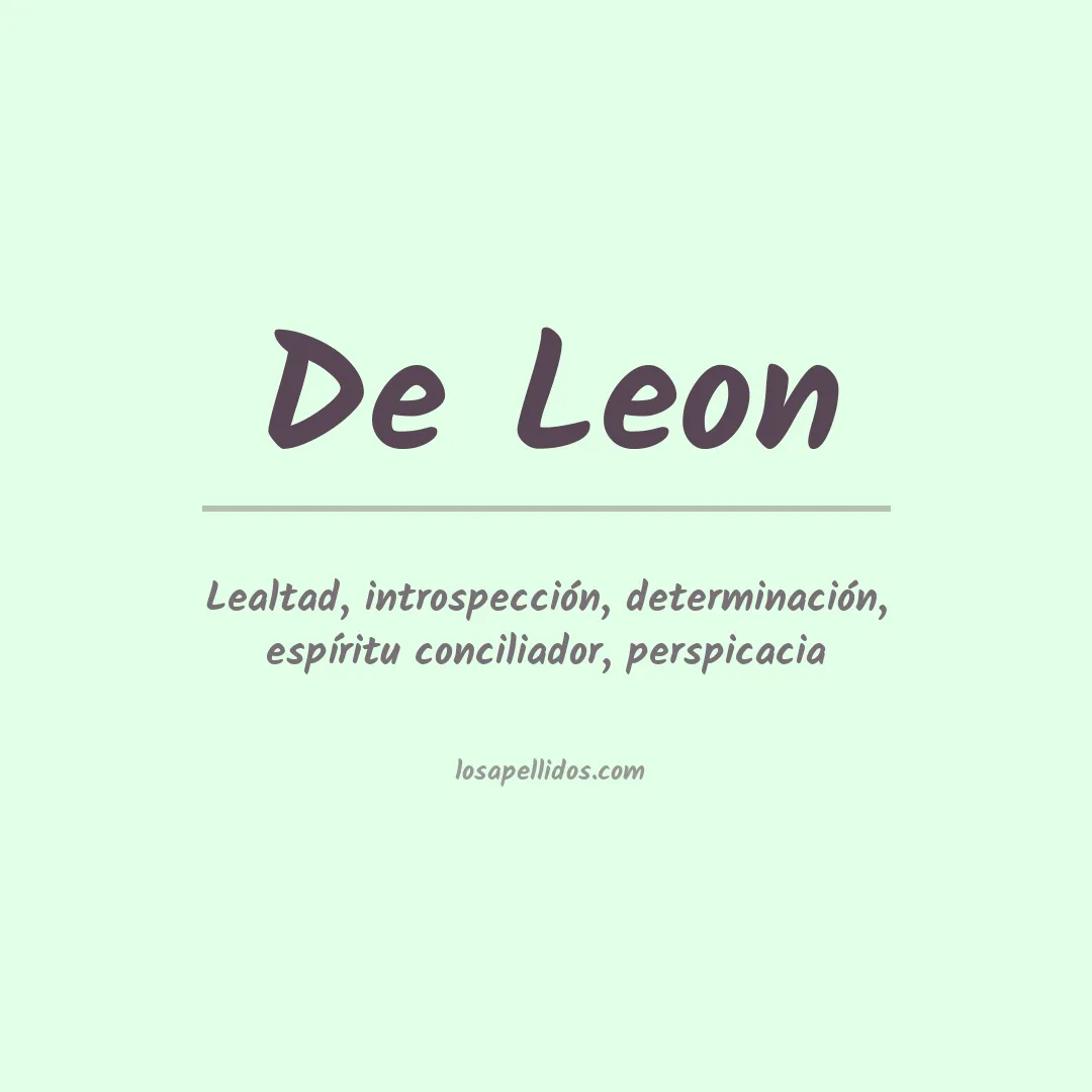 Significado del Apellido De leon