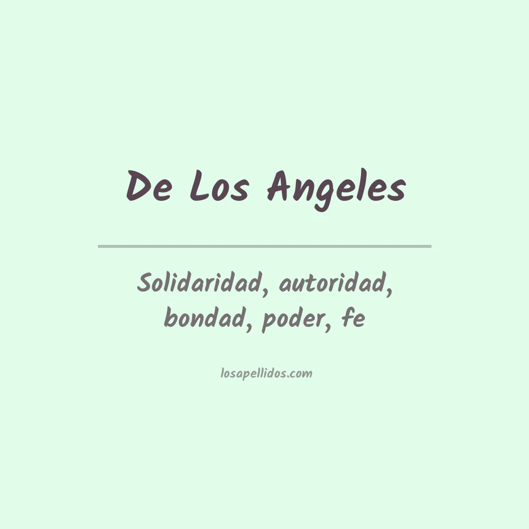 Significado del Apellido De los angeles