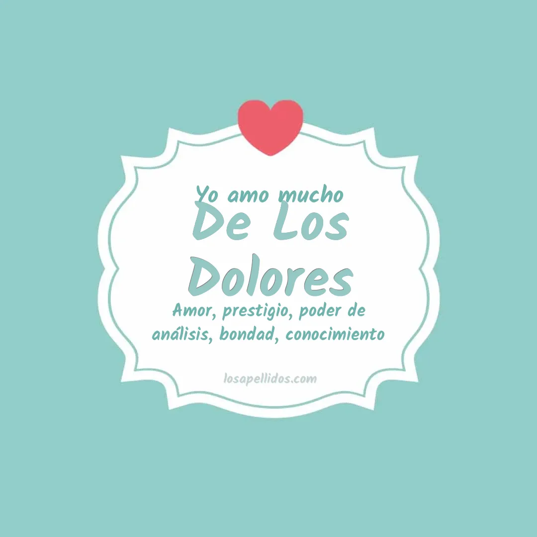 Yo amo mucho De los dolores