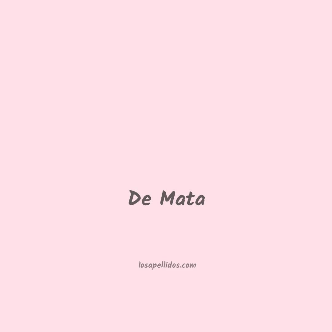 De mata en chino