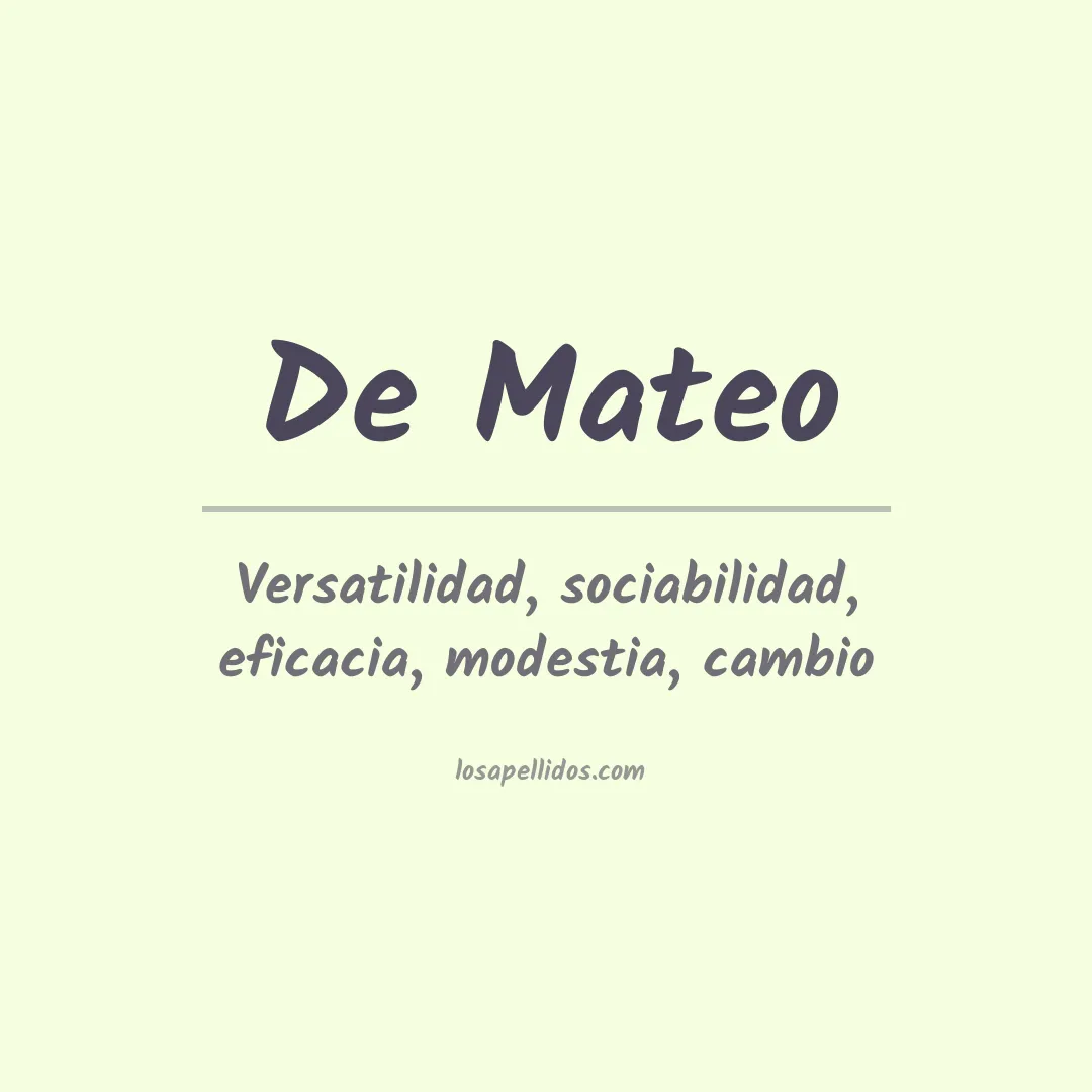 Significado del Apellido De mateo