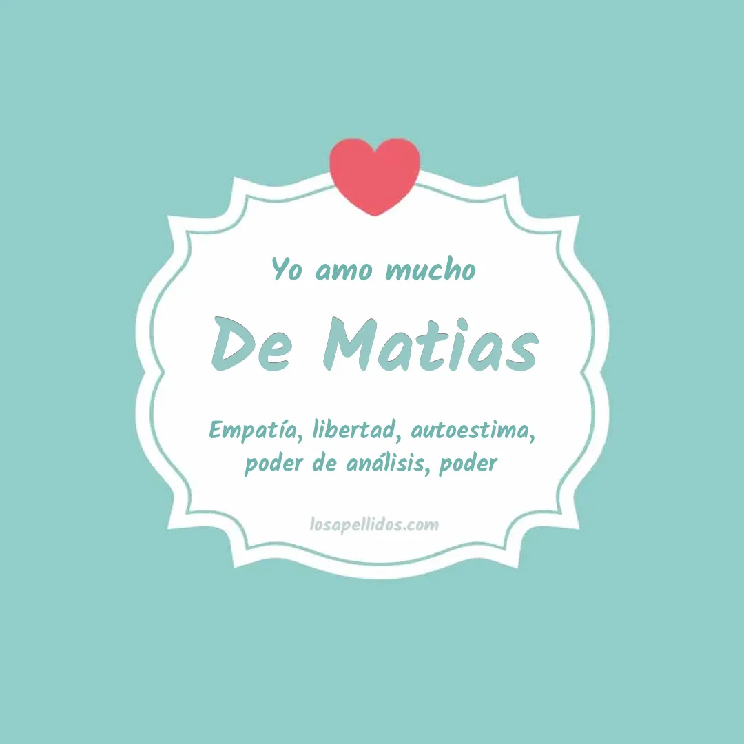 Yo amo mucho De matias