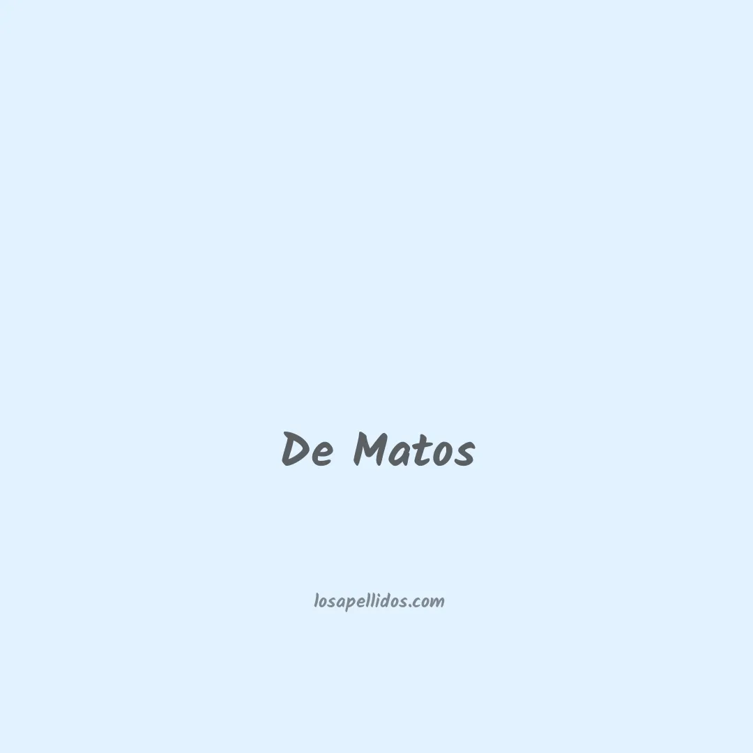 De matos en chino