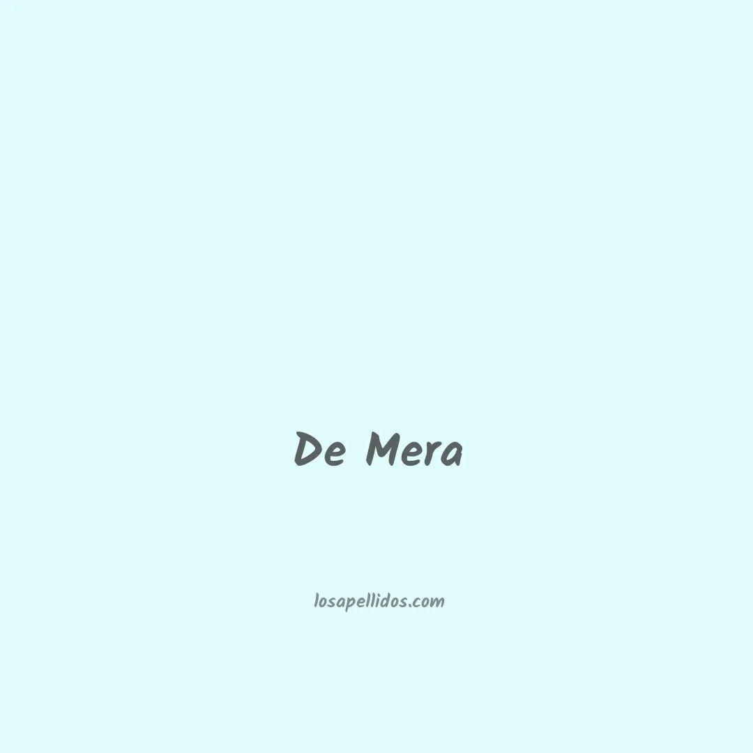 De mera en chino
