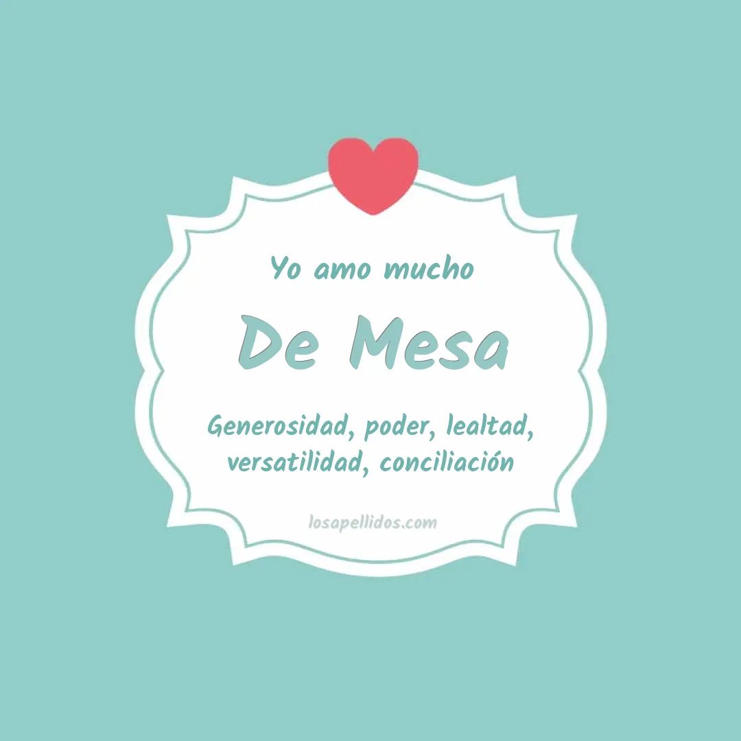 Yo amo mucho De mesa