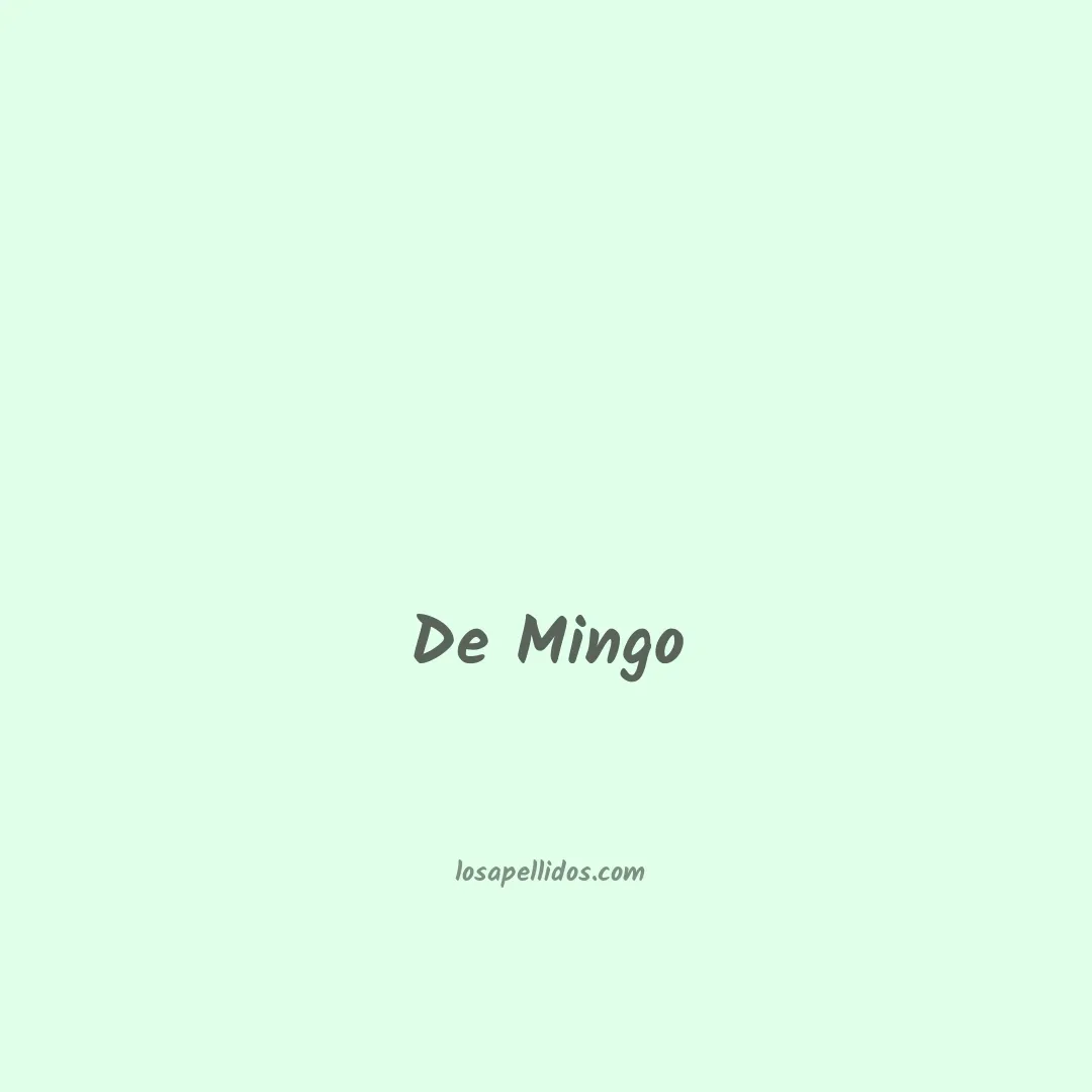 De mingo en chino