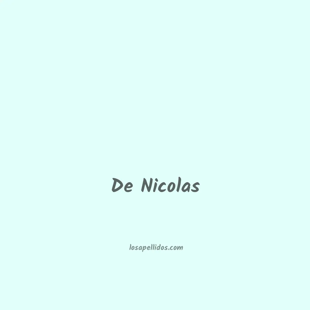 De nicolas en chino