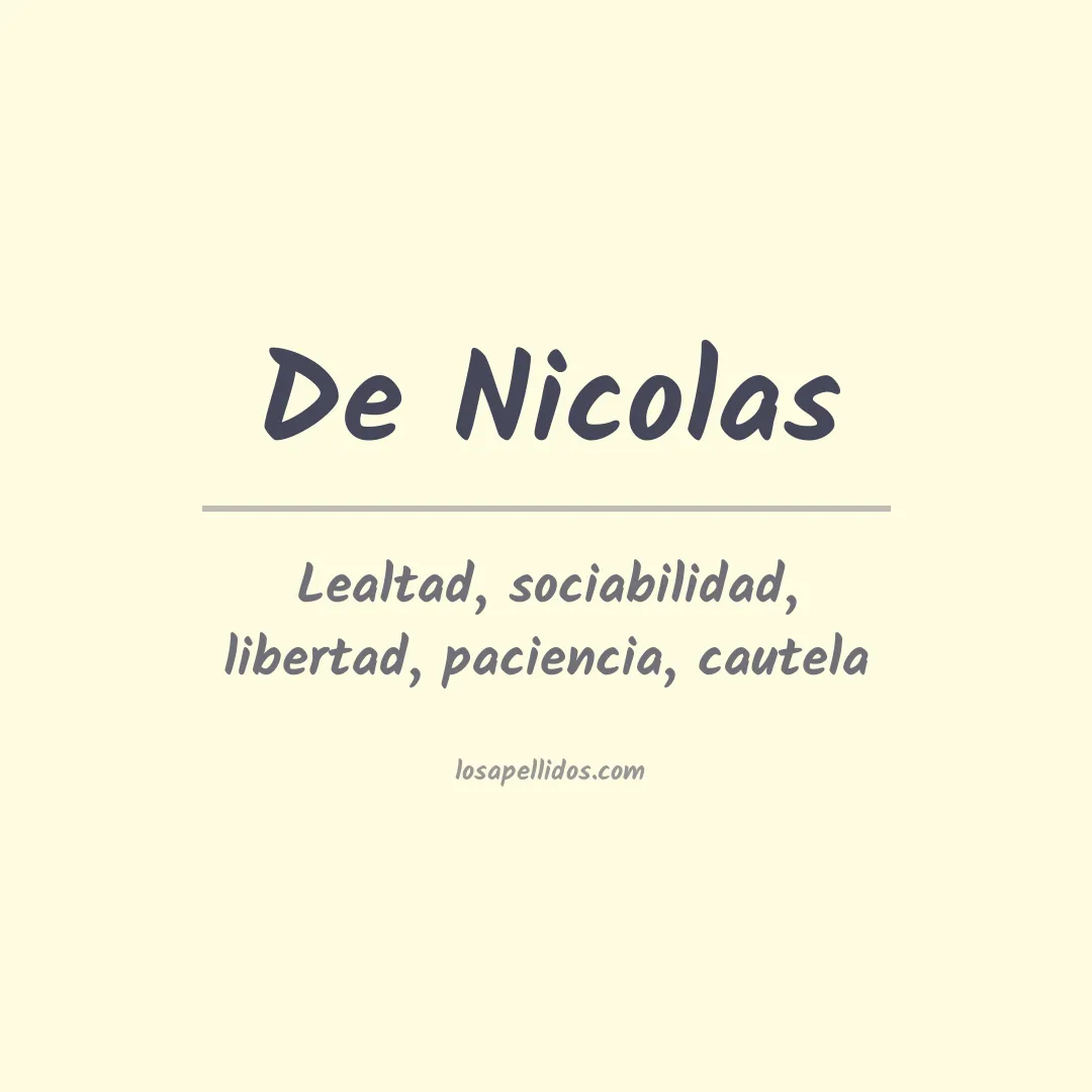 Significado del Apellido De nicolas