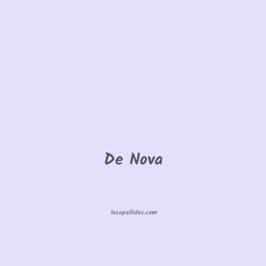 De nova en chino