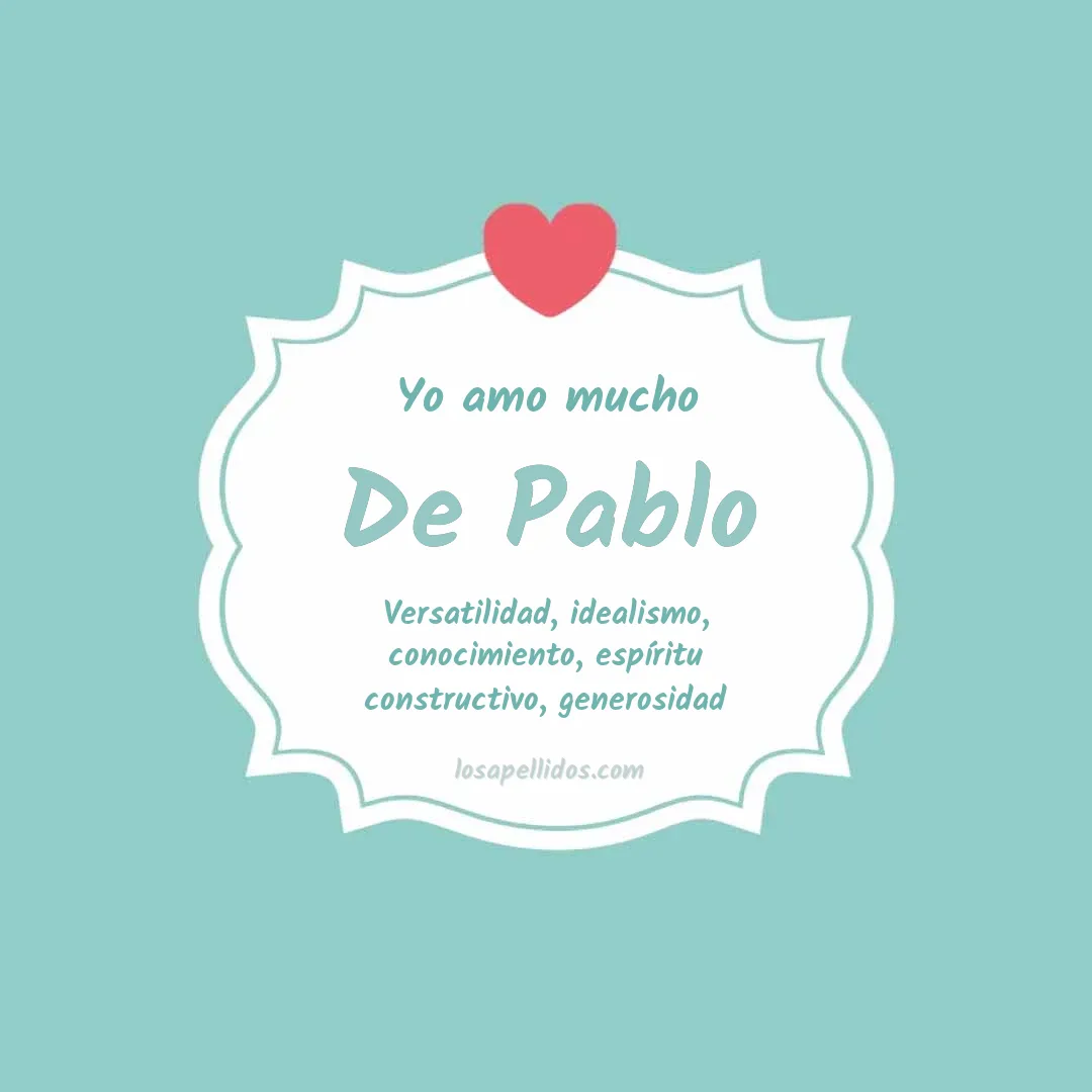 Yo amo mucho De pablo