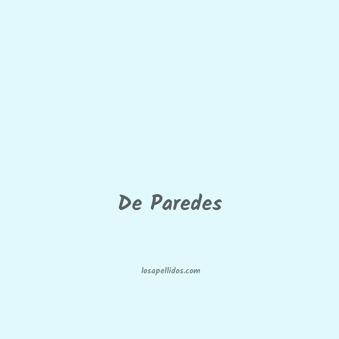 De paredes en chino