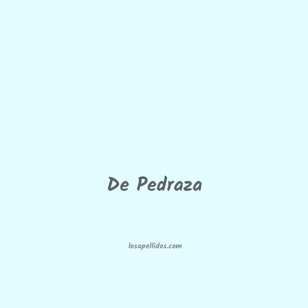 De pedraza en chino