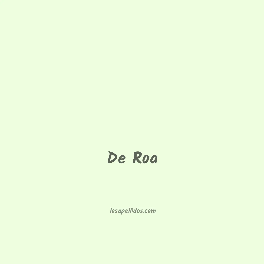 De roa en chino