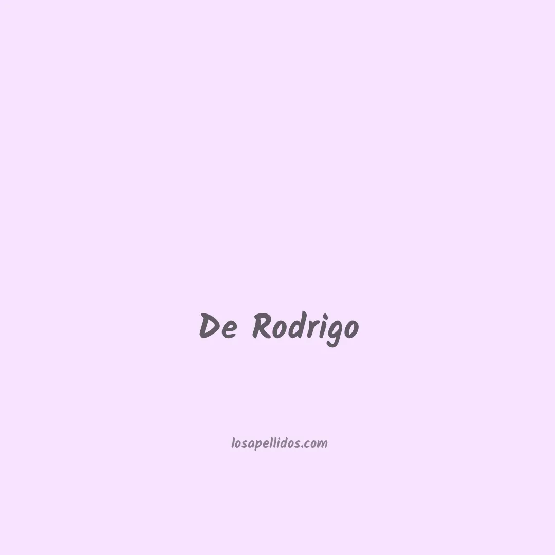 De rodrigo en chino