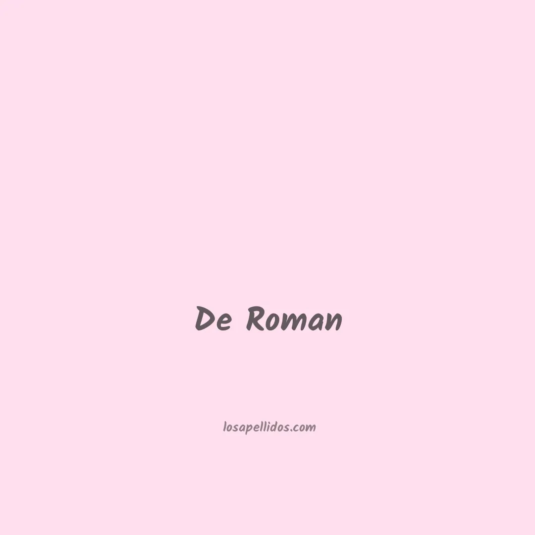 De roman en chino
