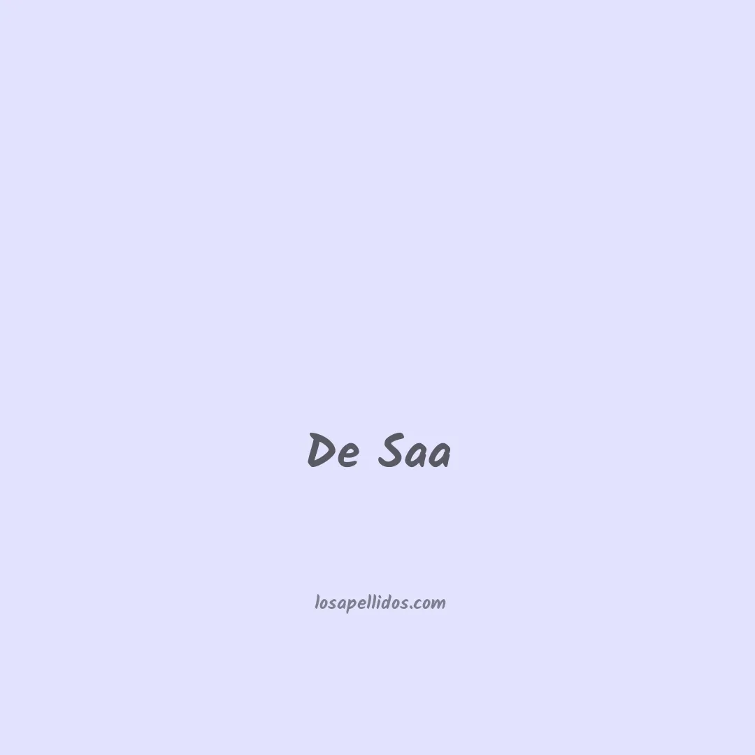 De saa en chino