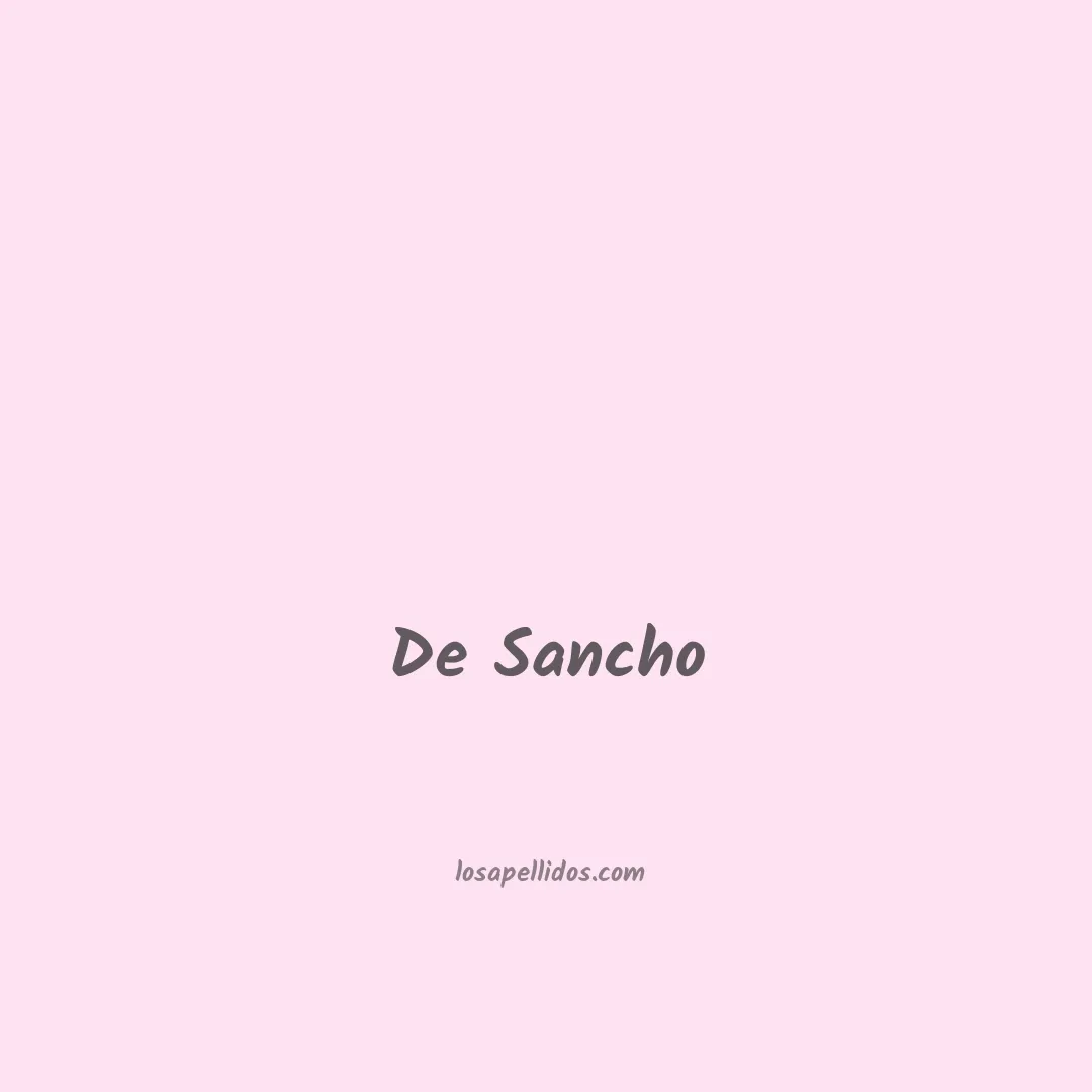 De sancho en chino