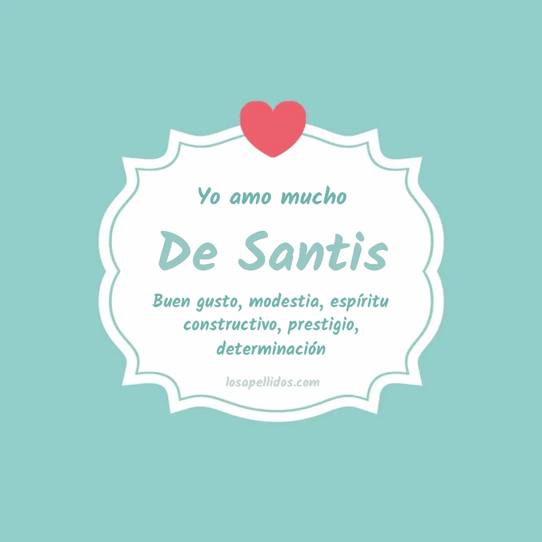 Yo amo mucho De santis