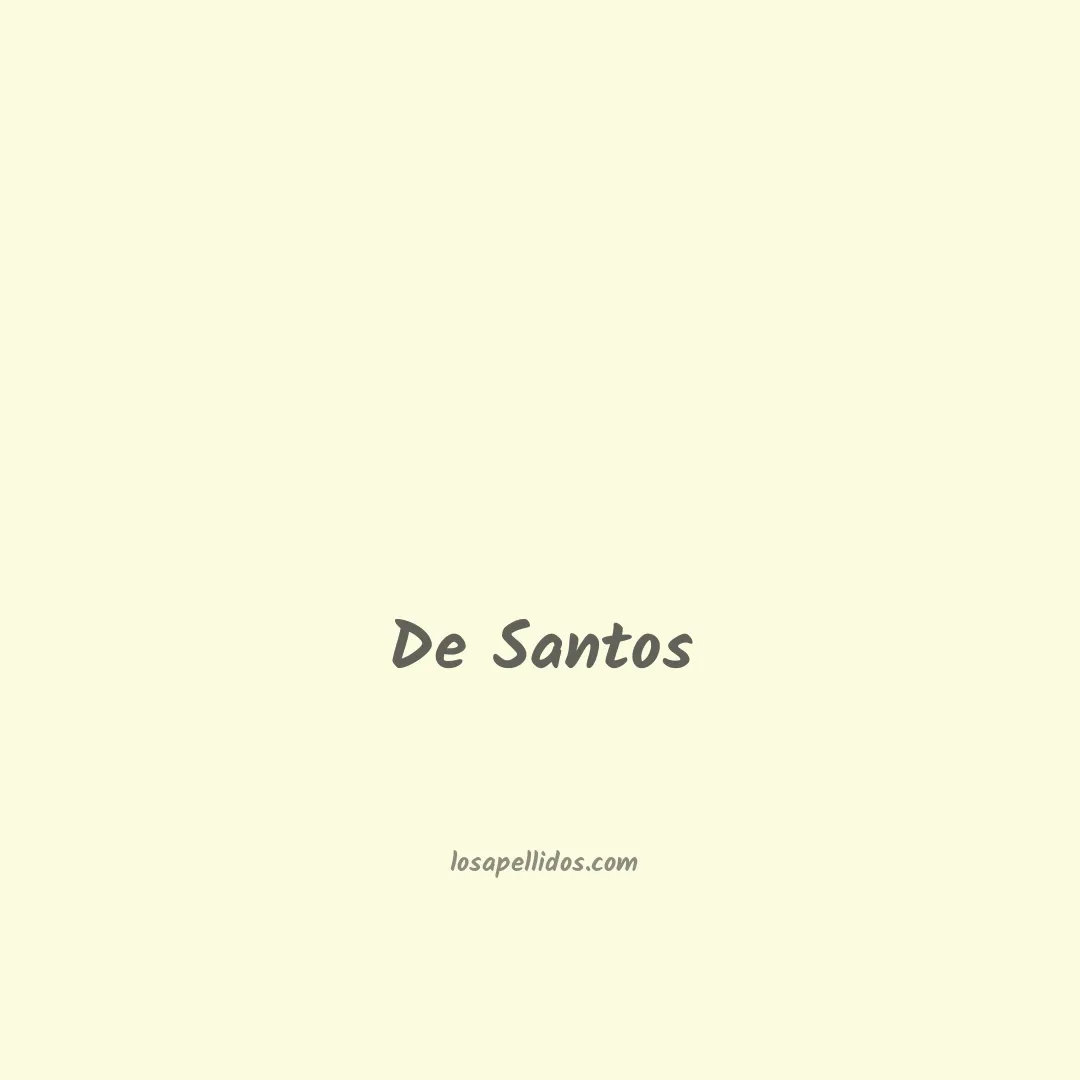 De santos en chino