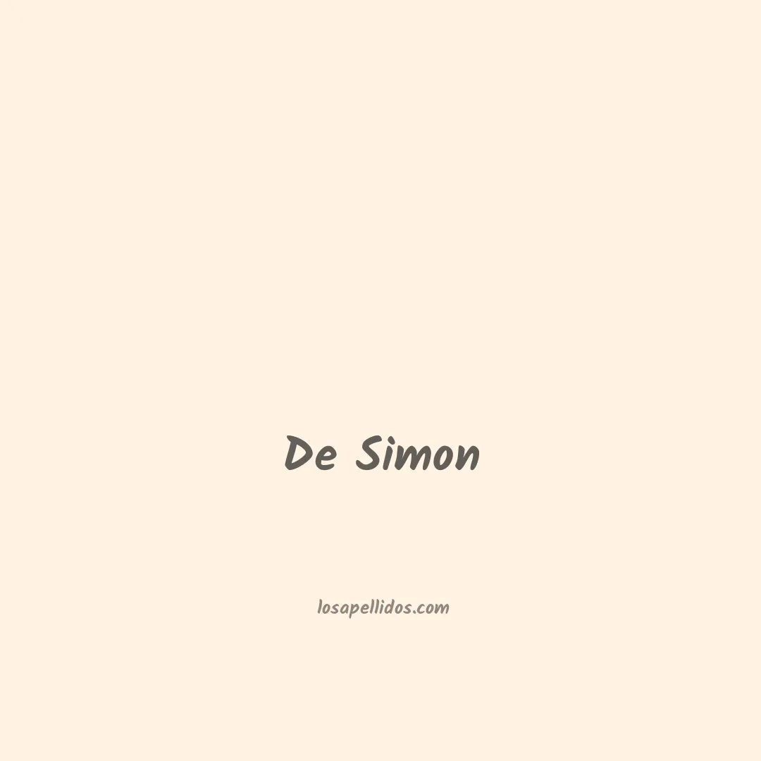 De simon en chino