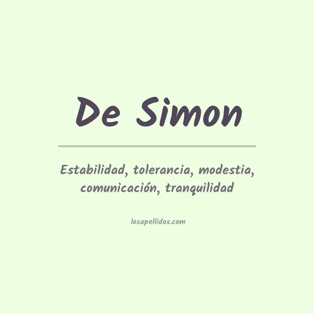 Significado del Apellido De simon