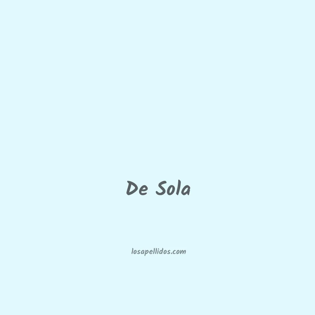 De sola en chino