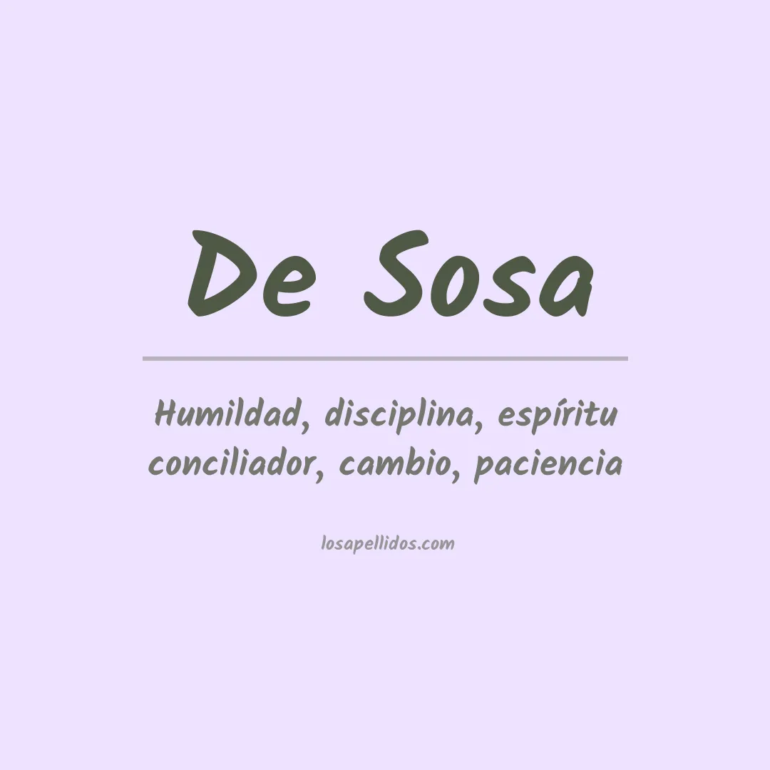 Significado del Apellido De sosa