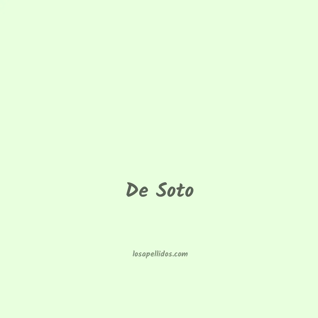De soto en chino