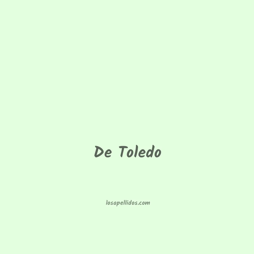 De toledo en chino