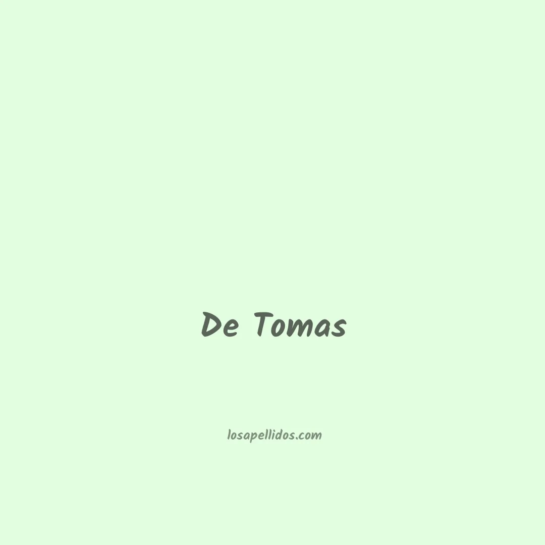 De tomas en chino
