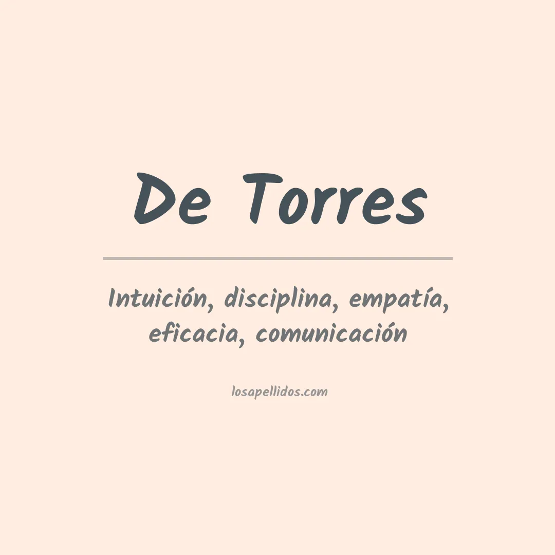 Significado del Apellido De torres