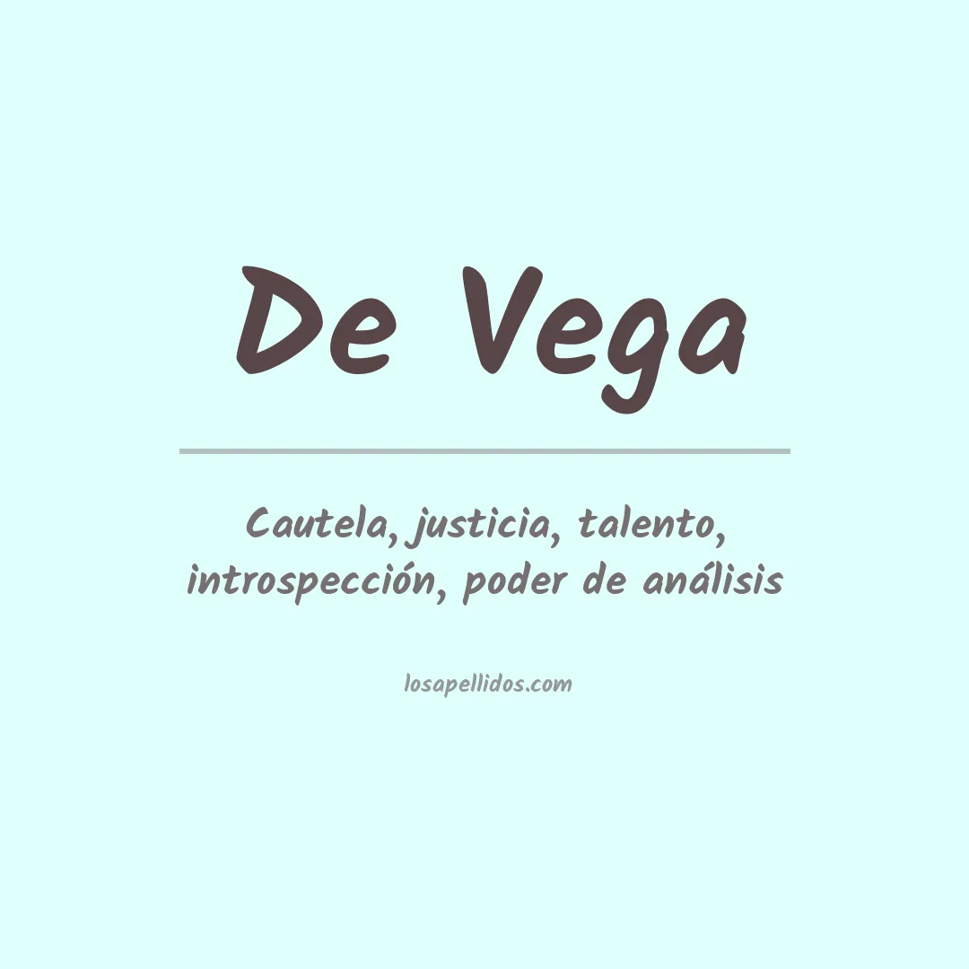 Significado del Apellido De vega