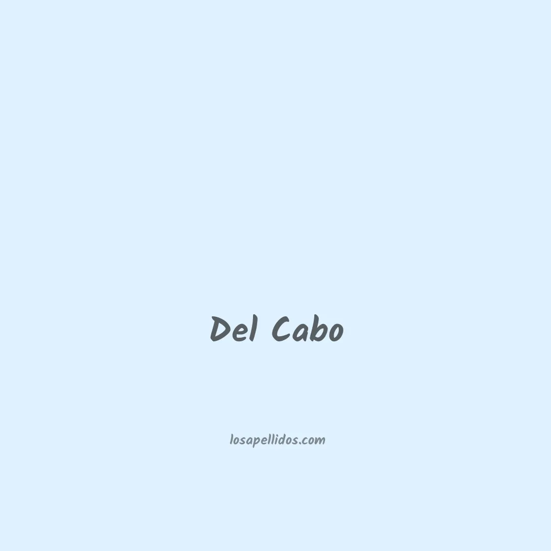 Del cabo en chino