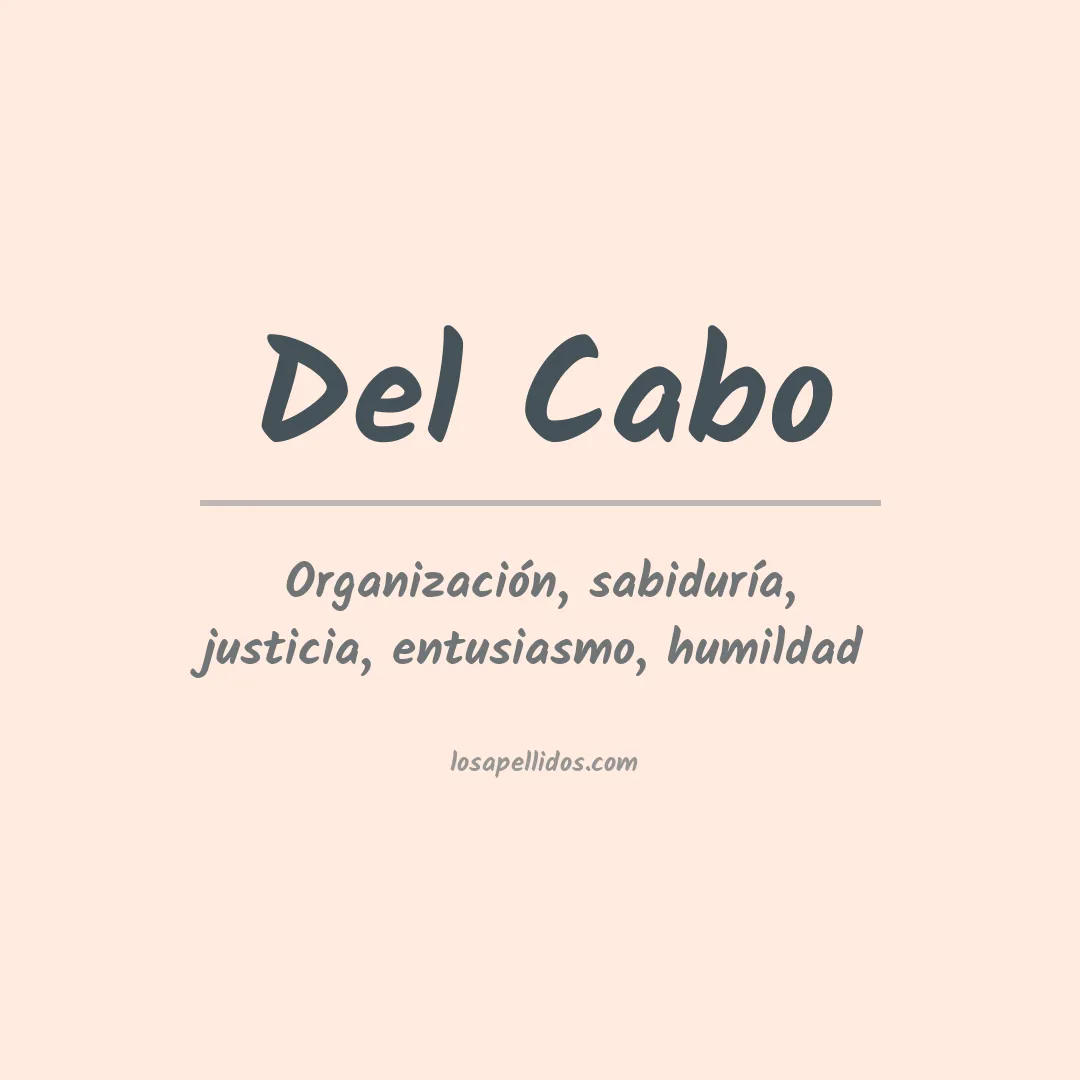 Significado del Apellido Del cabo