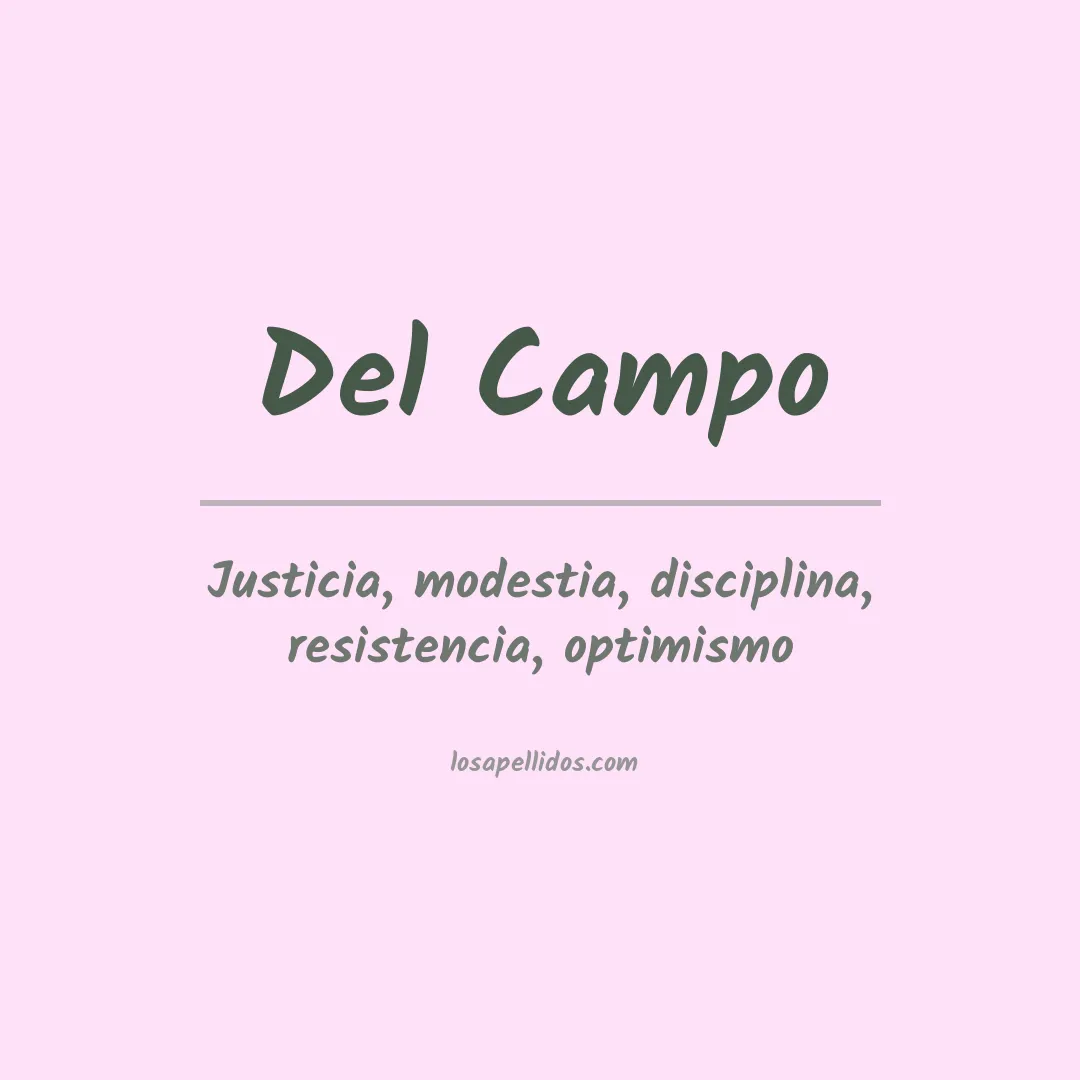 Significado del Apellido Del campo