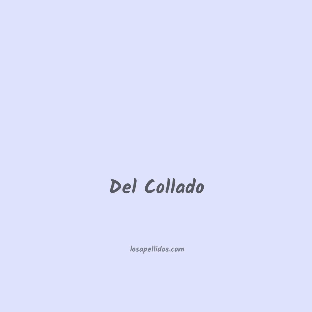 Del collado en chino